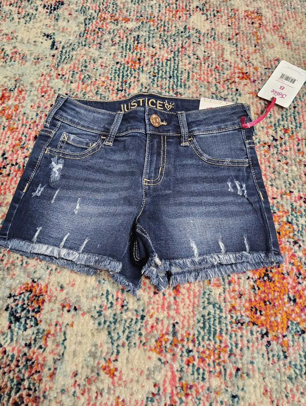 Bundle 2 Pair Girls Shorts Size 8 and 7/8 - Picture 4 of 5